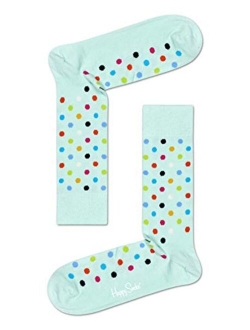 Unisex Dots Combed Cotton Crew Socks