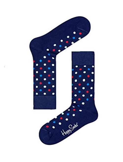 Happy Socks Unisex Dots Combed Cotton Crew Socks