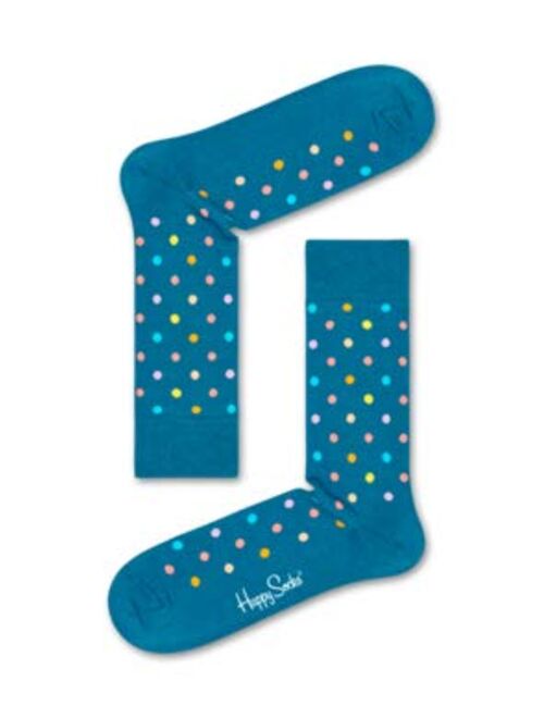 Happy Socks Unisex Dots Combed Cotton Crew Socks