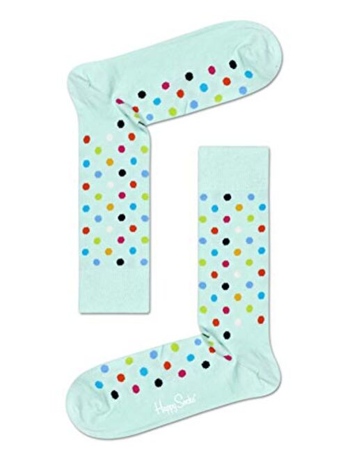 Happy Socks Unisex Dots Combed Cotton Crew Socks