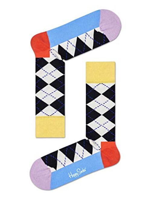 Happy Socks Men's 1 Pack Durable Unisex Combed Cotton Crew