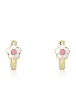 Kids Earring - 14k Gold-Plated Huggy Earring - Hypoallergenic And Nickel Free For Sensitive Ears