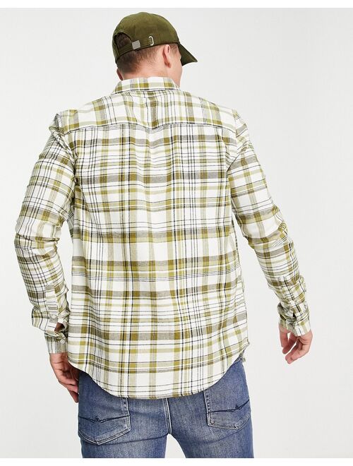 Asos Design regular shirt in green check