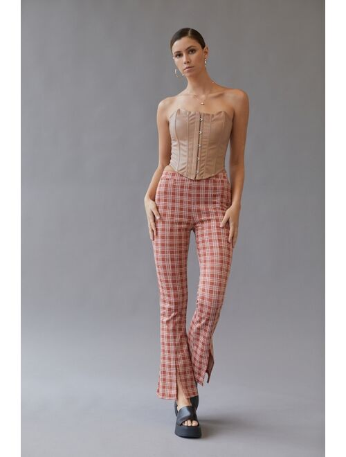 Urban Renewal Remnants Plaid Front Slit Pant