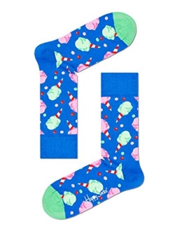 Unisex Stripe Dot Printed Combed Cotton Socks