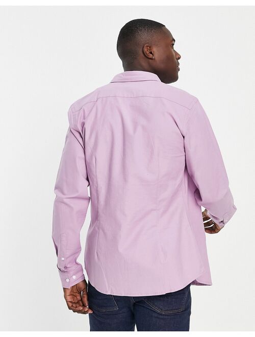 Asos Design slim oxford shirt in lavender