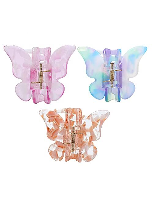 Butterfly Hair Clips Sinide Beautiful Mini Butterfly Hair Claw Clips Small Hair Accessories for Girls and Women