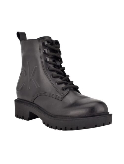 Women's Kamry Lace Up Logo Lug Sole Combat Booties