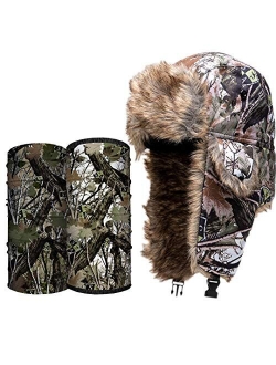 S A Frost Pack - 1 SA Co Trapper Hat, 1 Thermal Fleece Face Shield, 1 UV Face Shield