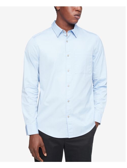 Calvin Klein Men's Solid Patch Pocket Button Down Easy Shirt