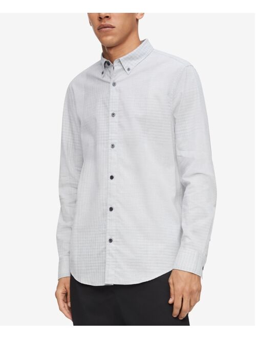 Calvin Klein Men's Stretch Yarn-Dyed Grid Shirt