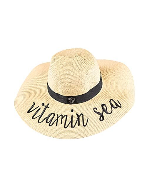 S A Store S A Company Womens Beach Floppy Straw Hat - UPF 50+ Floppy Sun Hat for Women - UPF 50+ Foldable Sun Hat