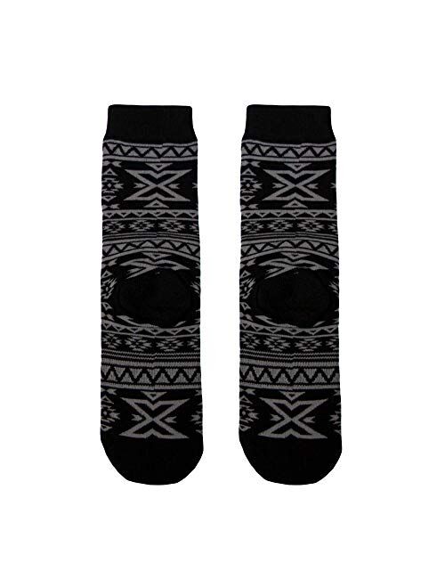 S A Store S A Aztec Blackout Crew Socks for Men & Women - Quick Drying Performance Fiber Blend with Reinforced Toe & Heel