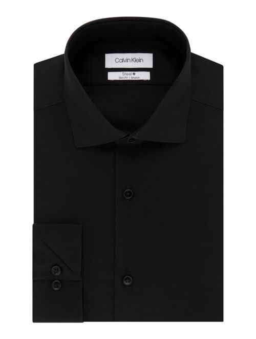 Calvin Klein Men's STEEL Slim-Fit Non-Iron Stretch Performance Dress Shirt