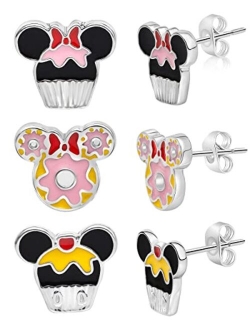 Mickey and Minnie Mouse Fashion Stud Earring Set - 3/4/5 Pairs Per Set