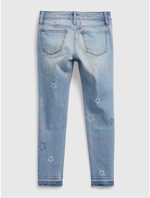 GAP Kids Star Print Super Skinny Ankle Jeans with Washwell ™