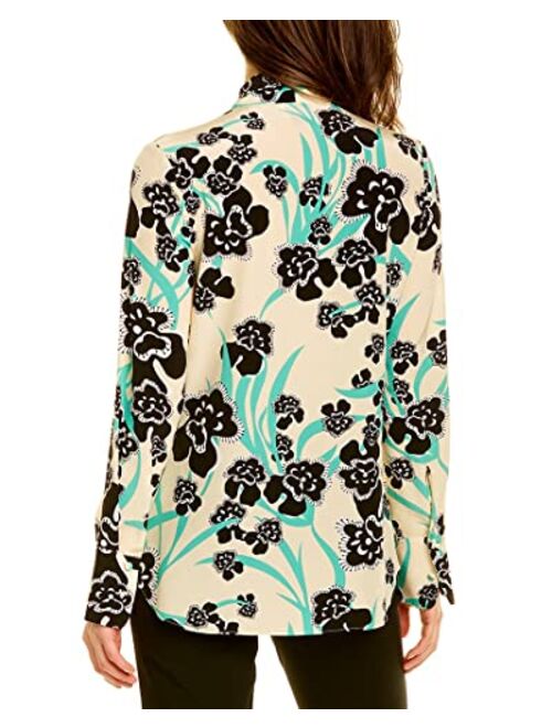 St. John Collection St. John Orchid Fever Silk Top