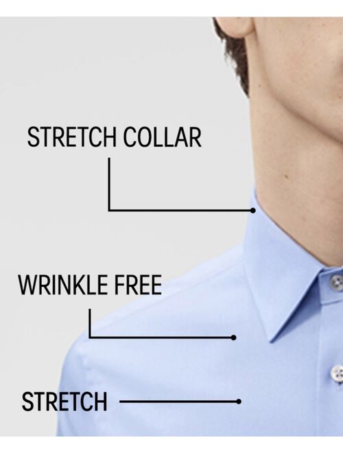 Calvin Klein Logo Slim Fit Stretch Collar Dress Shirt, Online Exclusive