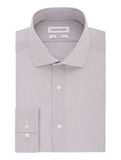 Men's STEEL Slim-Fit Non-Iron Stretch Performance Stripe Dress Shirt