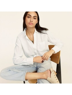 Classic-fit cozy gauze shirt