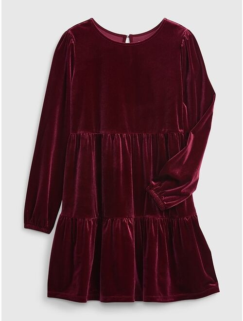 GAP Kids Tiered Velvet Dress