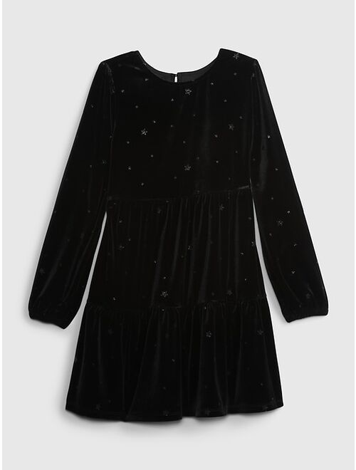 GAP Kids Tiered Velvet Dress