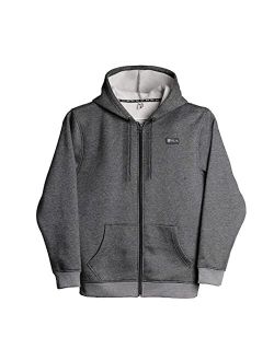S A SA Men's Full-Zip Hoodie Sweatshirt - Standard fit, Relaxed Hood with Ribbed Cuffs & Waistband