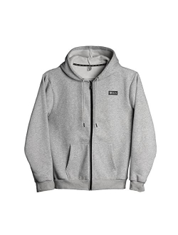 S A SA Men's Full-Zip Hoodie Sweatshirt - Standard fit, Relaxed Hood with Ribbed Cuffs & Waistband