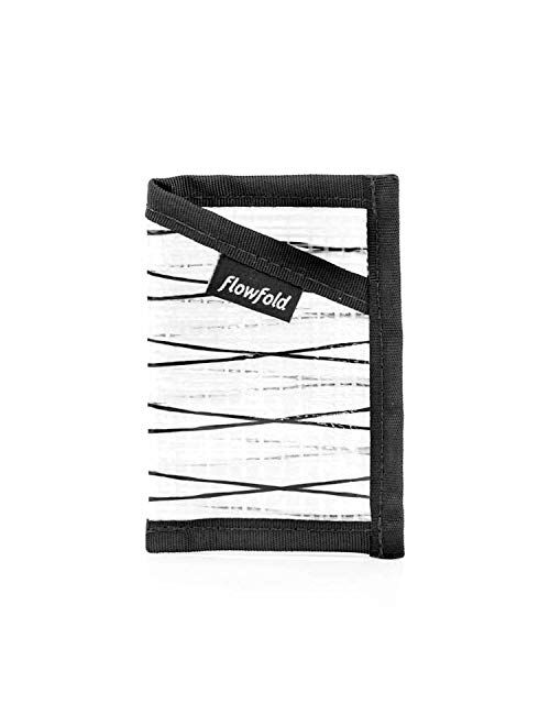 Flowfold Recycled Sailcloth Minimalist Card Holder Durable Slim Wallet Front Pocket Wallet, Card Holder Wallet Made in USA