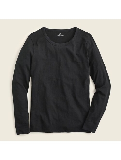 Vintage cotton crewneck long-sleeve T-shirt