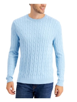 Men's Cable-Knit Cotton Sweater, Created for Macy's