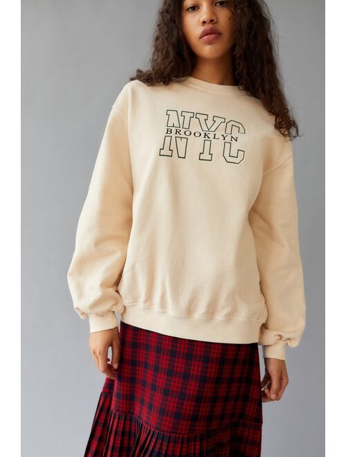 Embroidered Destination Crew Neck Sweatshirt