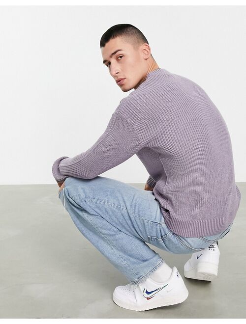 Jack & Jones Originals oversized ribbed sweater in lilac