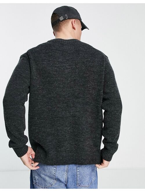 Only & Sons oversized crew neck sweater in black