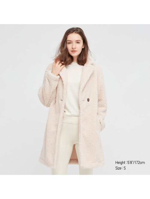 Uniqlo WOMEN PILE-LINED FLEECE TAILORED COAT