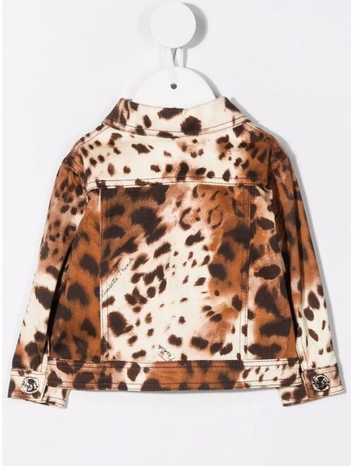 Elisabetta Franchi La Mia Bambina animal-print button-up jacket