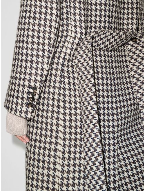 Stella McCartney houndstooth-pattern double-breasted coat