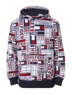 Big Boys Exploded Flag Print Hoodie