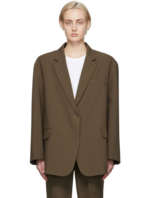 The Frankie Shop Brown Bea Boxy Blazer