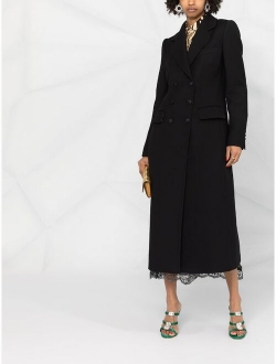 double-breasted virgin wool coat