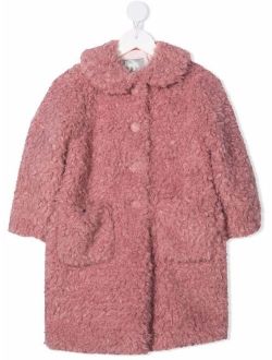Il Gufo faux-shearling mid-length coat
