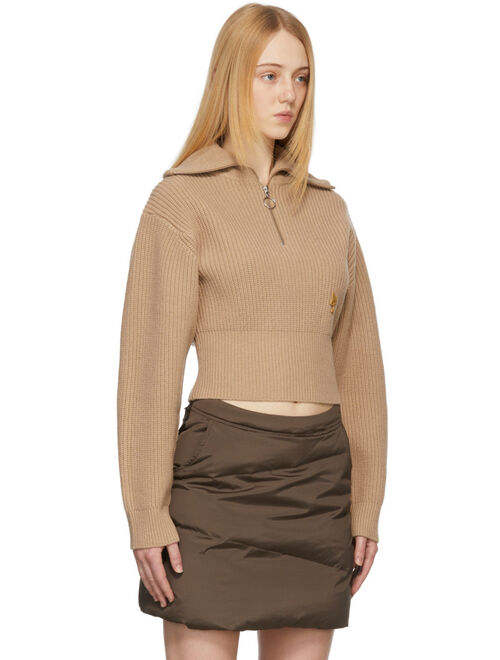 Axel Arigato Tan Desert Half Zip Sweater