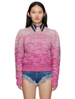 Etoile Pink & Grey Pleany Mouline Sweater