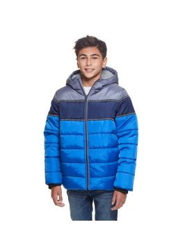 Big Boys Colorblocked Tapped Bubble Jacket