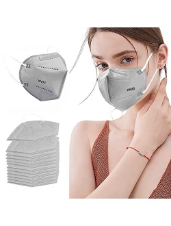 Lement 100pcs KN95 Face Mask Black Filter Breathable Masks 5 Layer Design Cup Dust Safety Masks