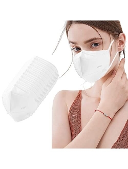 Lement 100pcs KN95 Face Mask Black Filter Breathable Masks 5 Layer Design Cup Dust Safety Masks