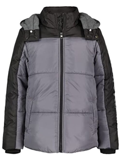 Boys' Blocked Logo Puffer Jacket