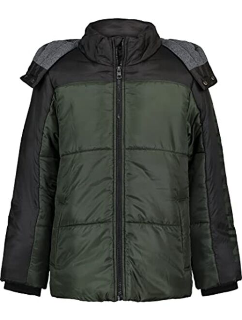 Calvin Klein Boys' Blocked Logo Puffer Jacket