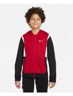 Big Boys Therma-Fit Elite Full-zip Basketball Hoodie