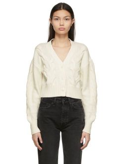 White Taylor Cable Cardigan